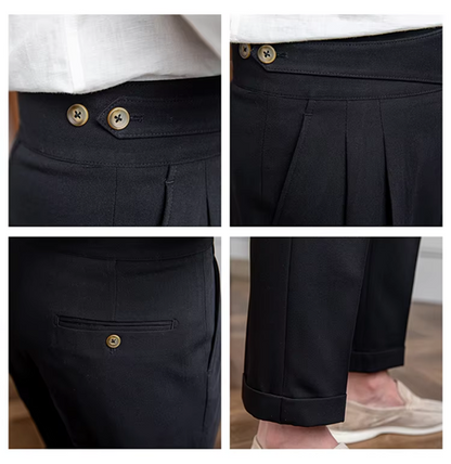 𝐁𝐥𝐚𝐜𝐤 𝐂𝐥𝐚𝐬𝐬𝐢𝐜 𝐃𝐨𝐮𝐛𝐥𝐞 𝐁𝐮𝐭𝐭𝐨𝐧 𝐅𝐨𝐫𝐦𝐚𝐥 𝐆𝐮𝐫𝐤𝐡𝐚 𝐏𝐚𝐧𝐭