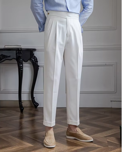 𝐖𝐡𝐢𝐭𝐞 𝐂𝐥𝐚𝐬𝐬𝐢𝐜 𝐃𝐨𝐮𝐛𝐥𝐞 𝐁𝐮𝐭𝐭𝐨𝐧 𝐅𝐨𝐫𝐦𝐚𝐥 𝐆𝐮𝐫𝐤𝐡𝐚 𝐏𝐚𝐧𝐭